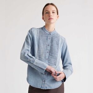Quince Denim Tuxedo Shirt